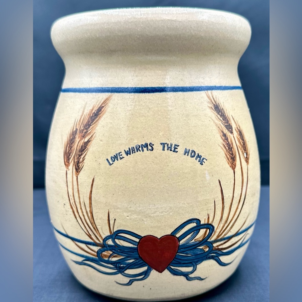 Vintage Cottage Core Marshall Pottery Signed and Dated Crock